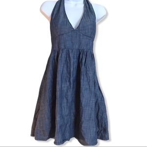 chambray Halter Dress